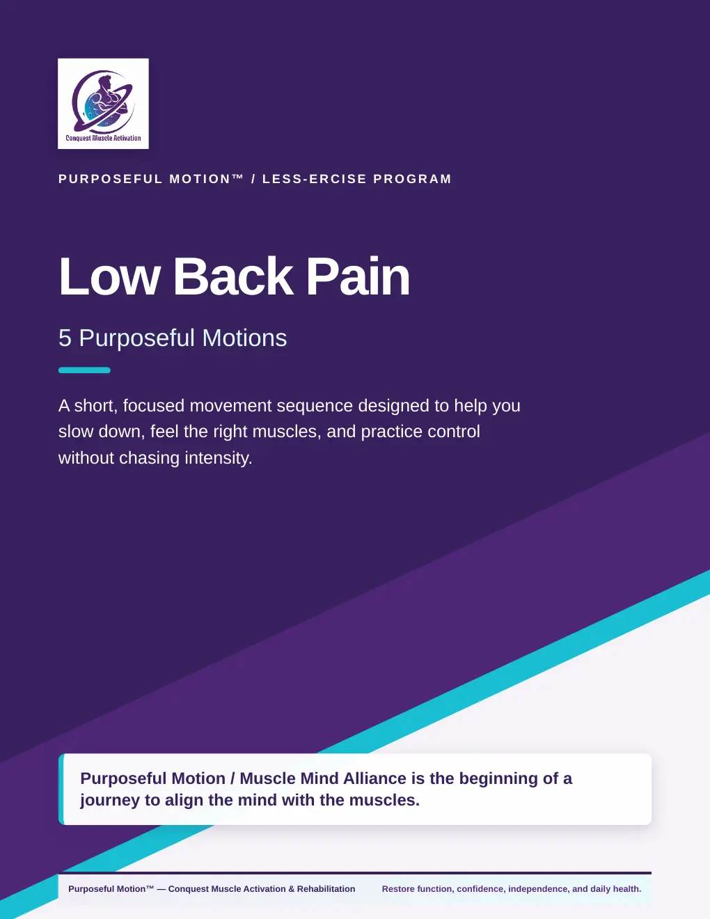 Cover of the actual Less-ercise: Low Back Pain PDF programme